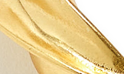 Shop Madewell Sculptural Medium Hoop Earrings In Vintage Gold
