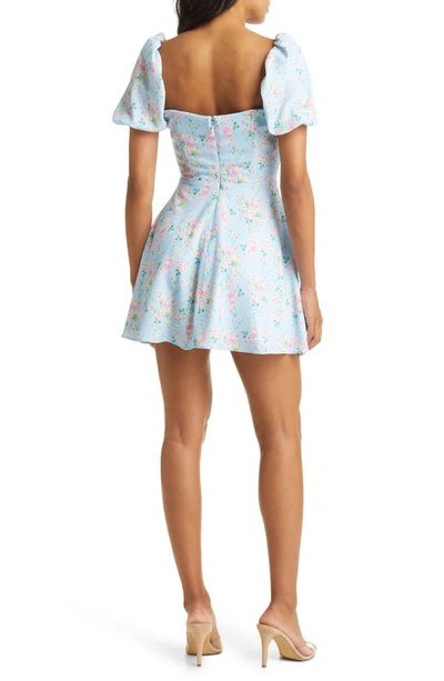 House Of Cb Aria Mini Sundress In Blue