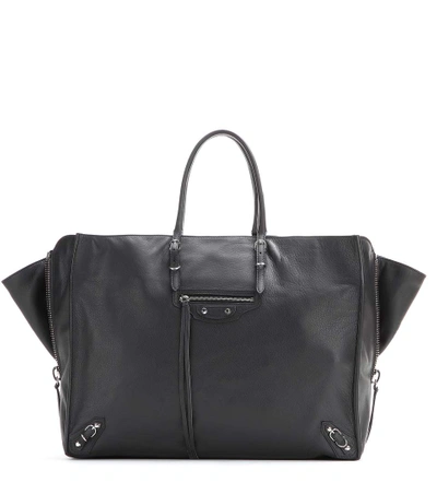 Balenciaga Papier A4 Zip-around Leather Shoulder Bag In Black