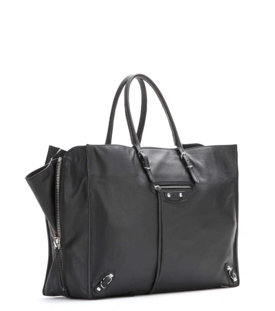 Shop Balenciaga Papier A4 Zip-around Leather Shoulder Bag