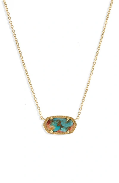 Shop Kendra Scott Elisa Birthstone Pendant Necklace In Turquoise Red Oyster