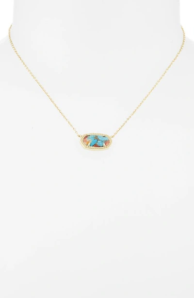 Shop Kendra Scott Elisa Birthstone Pendant Necklace In Turquoise Red Oyster