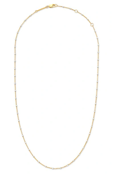 Shop Kendra Scott Two-tone Satellite Chain Necklace In 18k Gold Rhodium Bead
