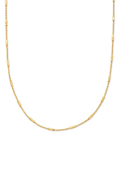 Shop Kendra Scott Roll Bar Chain Necklace In 18k Gold Vermeil