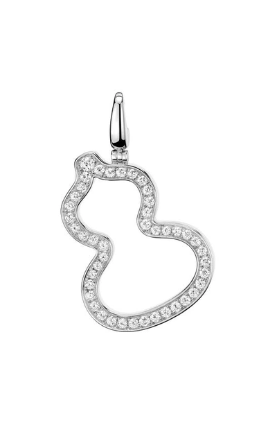 Shop Qeelin Qulu Diamond Pendant In White Gold