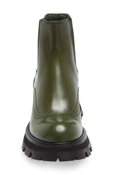 Shop Alexander Mcqueen Lug Chelsea Boot In Green