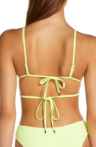 Shop River Island Triangle Bikini Top In Lime