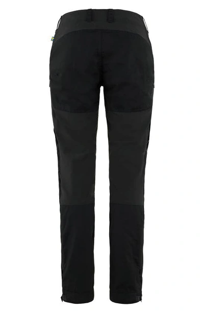 Shop Fjall Raven Keb Curved Fit Trousers In Black