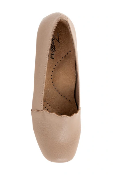 Trotters Sage Flat In Dark Taupe