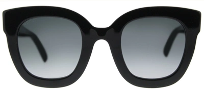 Shop Gucci Gg0208s 001 Butterfly Sunglasses In Grey