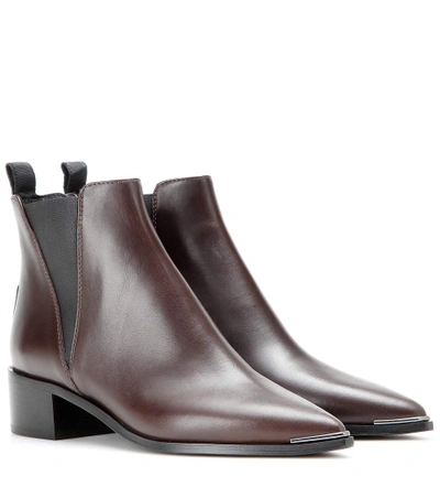 Acne Studios Jensen Leather Ankle Boots In Brown