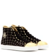 CHARLOTTE OLYMPIA Web embroidered high-top sneakers