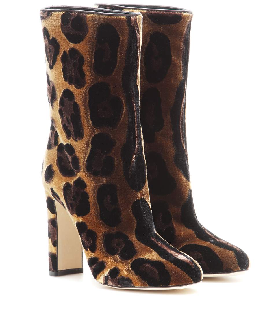 dolce gabbana leopard boots