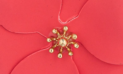 Eye Candy Los Angeles Daisy Floral Drop Earrings In Red