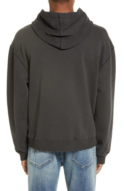 Shop Elwood Core Oversize Organic Cotton Brushed Terry Hoodie In Vintage Black