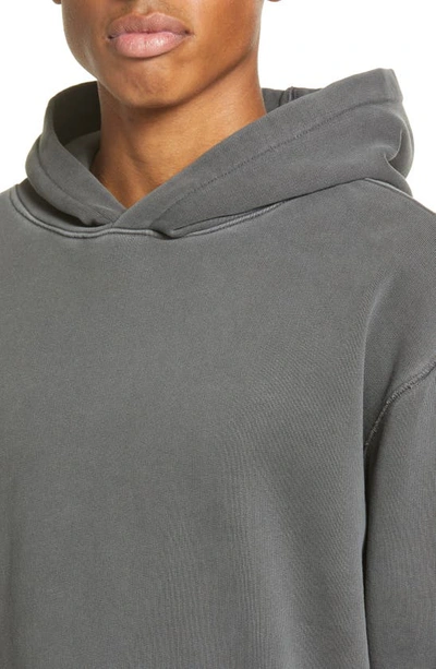 Shop Elwood Core Oversize Organic Cotton Brushed Terry Hoodie In Grey
