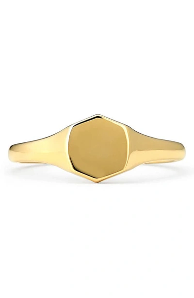 Kendra Scott Davis Signet Ring In 18k Gold Vermeil