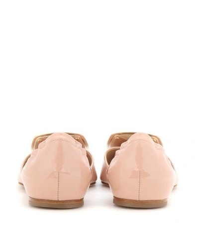 Shop Roger Vivier Chips Patent Leather Ballerinas