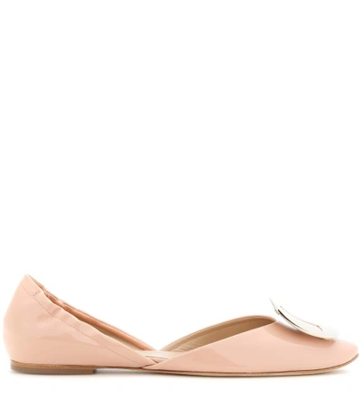 Shop Roger Vivier Chips Patent Leather Ballerinas