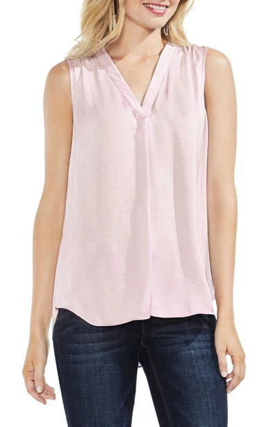 Shop Vince Camuto Rumpled Satin Blouse In Pink Bliss