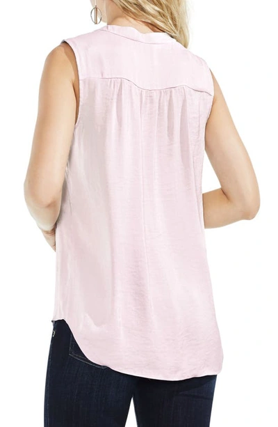 Shop Vince Camuto Rumpled Satin Blouse In Pink Bliss