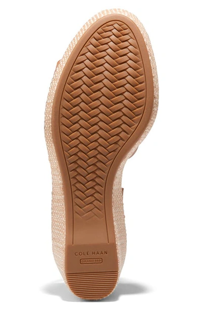 Shop Cole Haan Cloudfeel Espadrille Wedge Sandal In Honey Leather/ Natural Rope