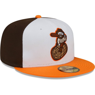 Shop New Era White/orange Bowling Green Hot Rods Theme Night 59fifty Fitted Hat