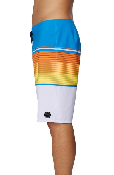 Shop O'neill Lennox Stretch Stripe Board Shorts In Cobalt