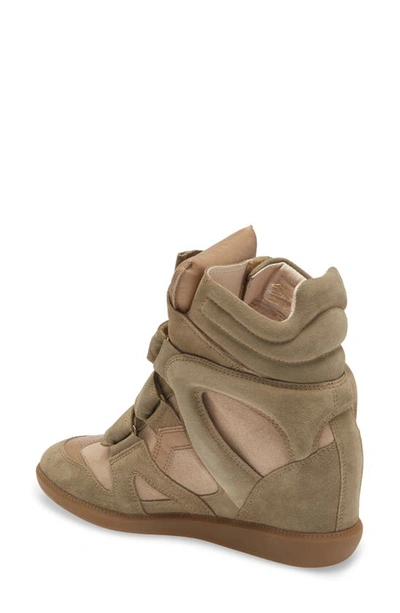 Isabel Marant Bekett 90 Olive Suede Wedge Sneakers In Grey ModeSens