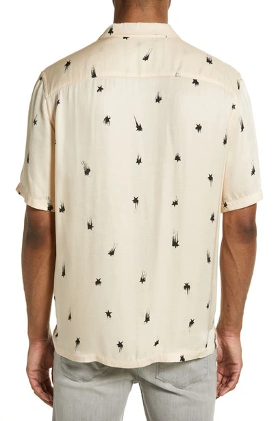ALLSAINTS Starburn Relaxed Fit Star Print Camp Shirt
