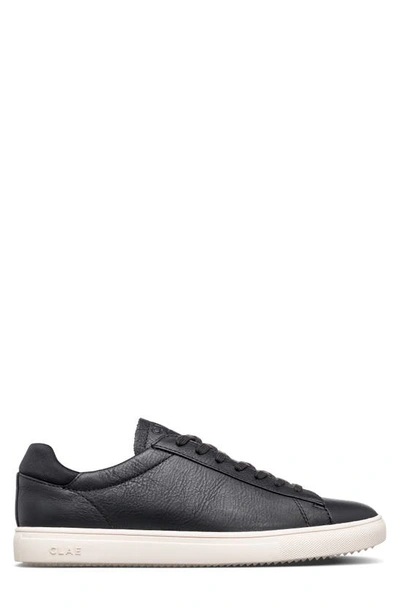 Shop Clae Bradley Sneaker In Black Tumbled Leather