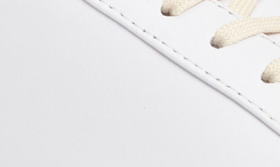 Clae Bradley Sneaker In White Leather Navy Neoprene