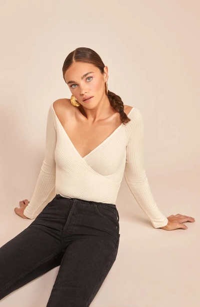 Shop Reformation Minnie Off The Shoulder Top In Ivory