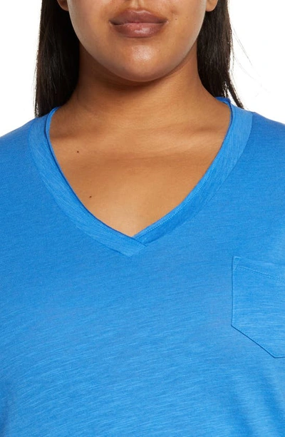 Shop Caslon Short Sleeve V-neck T-shirt In Blue Palace