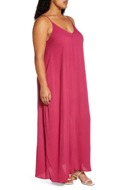 Shop Treasure & Bond Woven Favorite Slipdress In Pink Vivacious