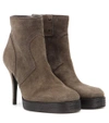RICK OWENS SUEDE ANKLE BOOTS,P00141258