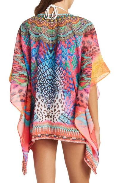 Ranee's Printed Poncho In Multi Color