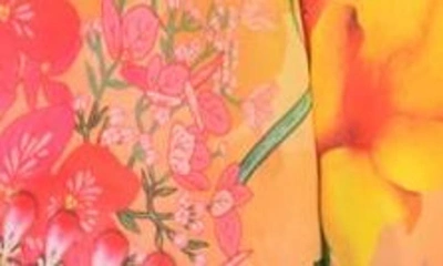 Ranee's Blooming Floral Long Duster In Yellow