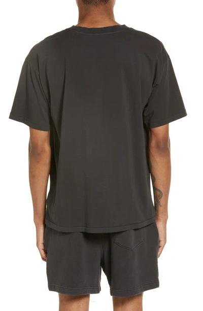 Shop Elwood Core Oversize Organic Cotton Jersey T-shirt In Vintage Black