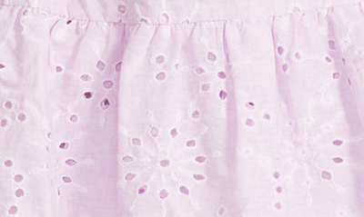 Shop Bb Dakota By Steve Madden Fresh Out Of There Eyelet Ruffle Miniskirt In Orchid Bouquet