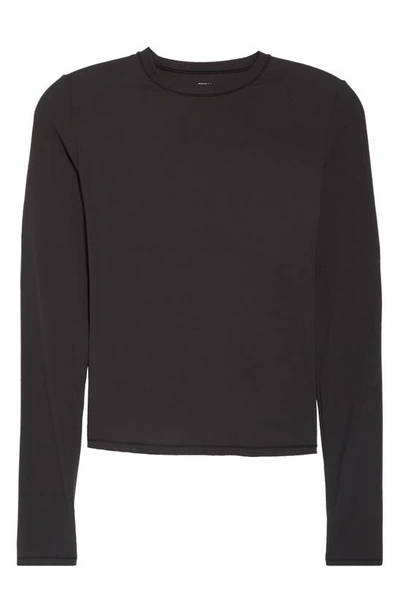 Shop Skims Fits Everybody Long Sleeve T-shirt In Onyx