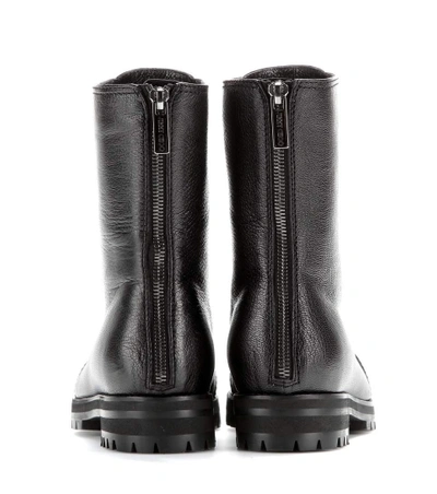 Shop Jimmy Choo Hatcher Embellished Leather Boots In Black