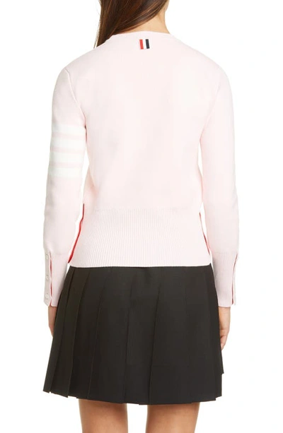 Shop Thom Browne 4-bar Cotton Sweater In Light Pink