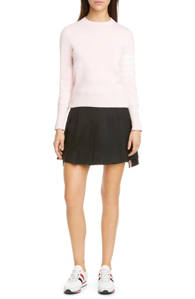 Shop Thom Browne 4-bar Cotton Sweater In Light Pink