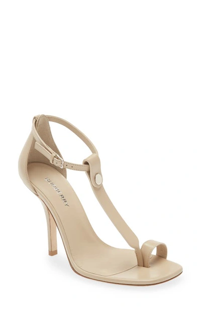 Shop Burberry Stefanie Sandal In Soft Fawn