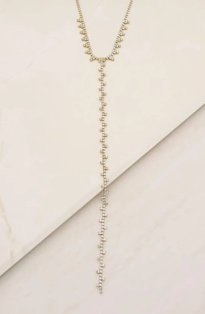 Shop Ettika Crystal Y-necklace In Gold