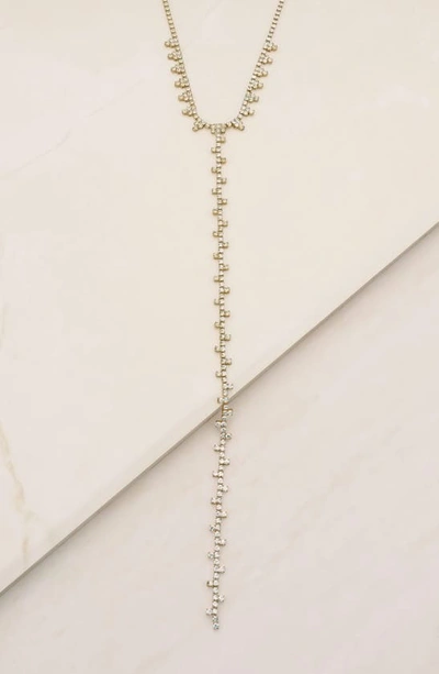 Ettika Crystal Y-necklace In Gold