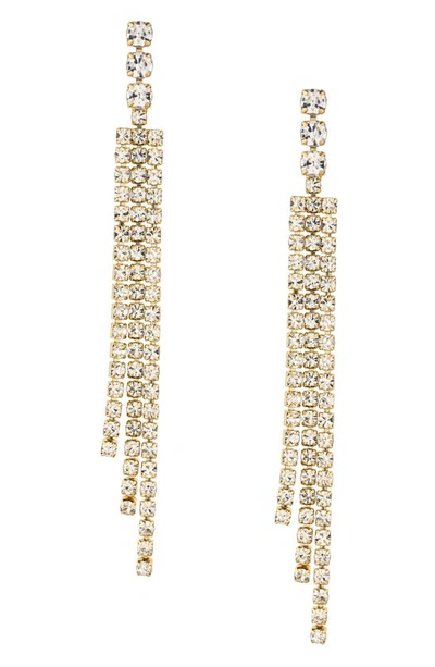 Ettika Crystal Fringe Drop Earrings In Gold