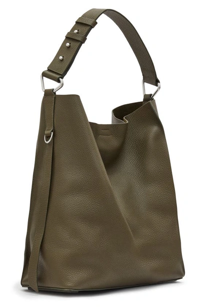 Shop Allsaints Captain Leather Tote In Sycamore Green