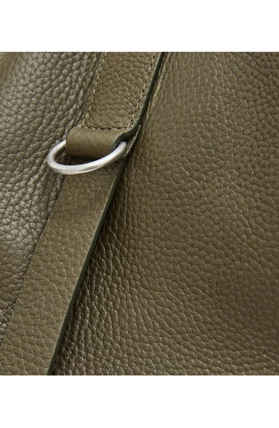 Shop Allsaints Captain Leather Tote In Sycamore Green